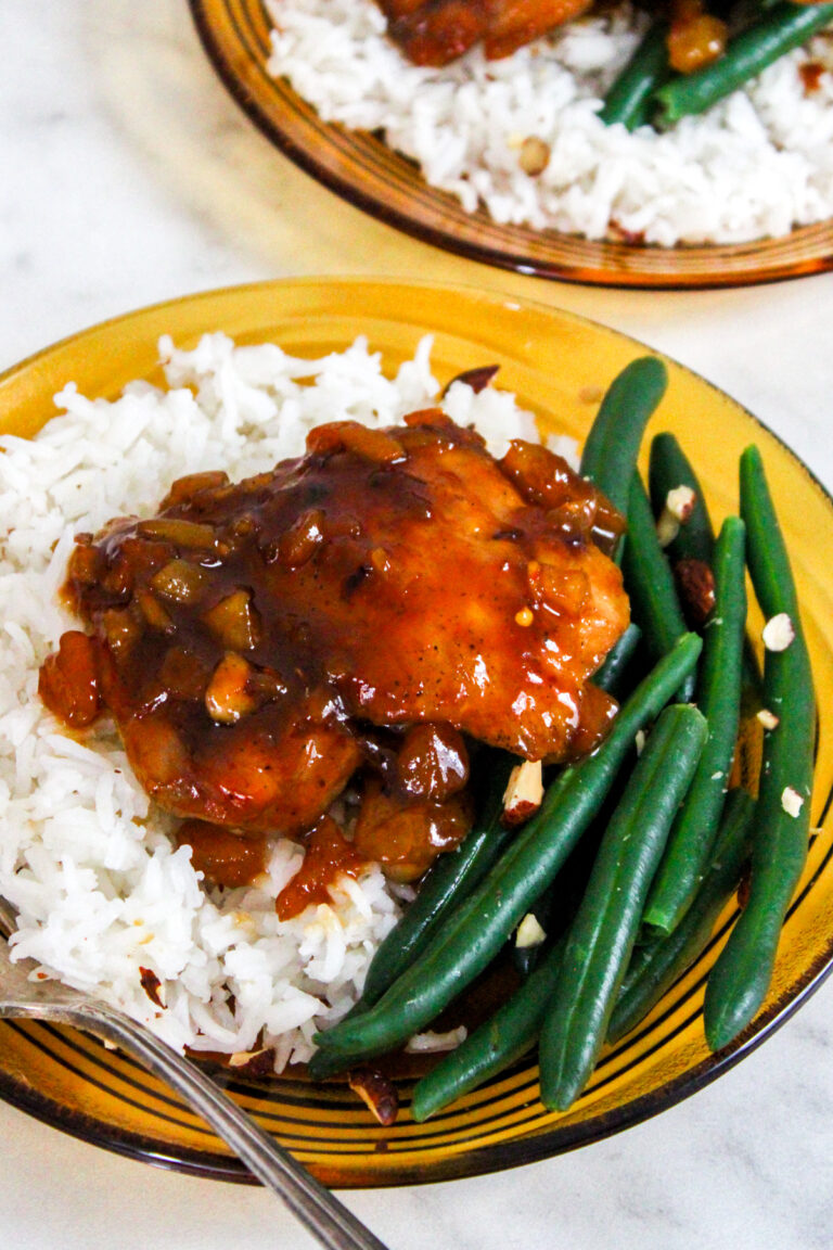 Sweet And Spicy Apricot Chicken Thighs One Pan Recipe 2416